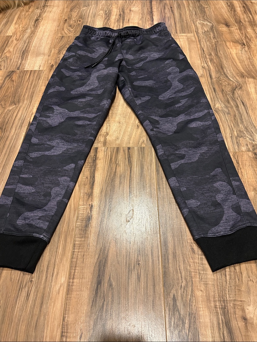 Reebok Youth Black & Gray Camo Joggers